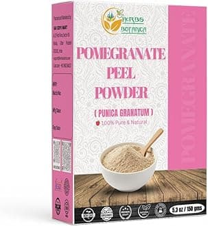 Herbs Botanica Pomegranate Peel Powder 5.3 oz / 150 GMS, Natural Punica Granatum | Promote Youthful Skin | Gluten Free & Non GMO | Skin Care