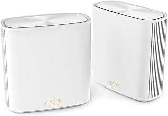 ZenWiFi Whole-Home Dual-Band Mesh WiFi 6 System XD6 White - 2 Pack, Coverage up to 5,400 sq.ft & 4+ Rooms, 5400Mbps, AiMesh, Lifetime Free Internet Security, Parental Control, Easy Setup