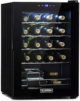 Shiraz Uno - wine refrigerator, temperatures: 5-18 ° C, 42 dB, soft-touch control panel, 4 shelves, space for 20 bottles of wine, capacity: 53 liters, black