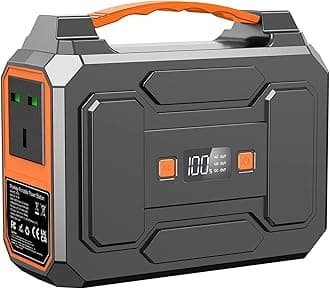 100W Portable Power Station 99Wh/ 27000mAh Camping Power Pack,Solar generator with AC/DC/USB/Type C Outlet for Outdoors Camping Travel Fishing Emergency Power Supply Backup Orange