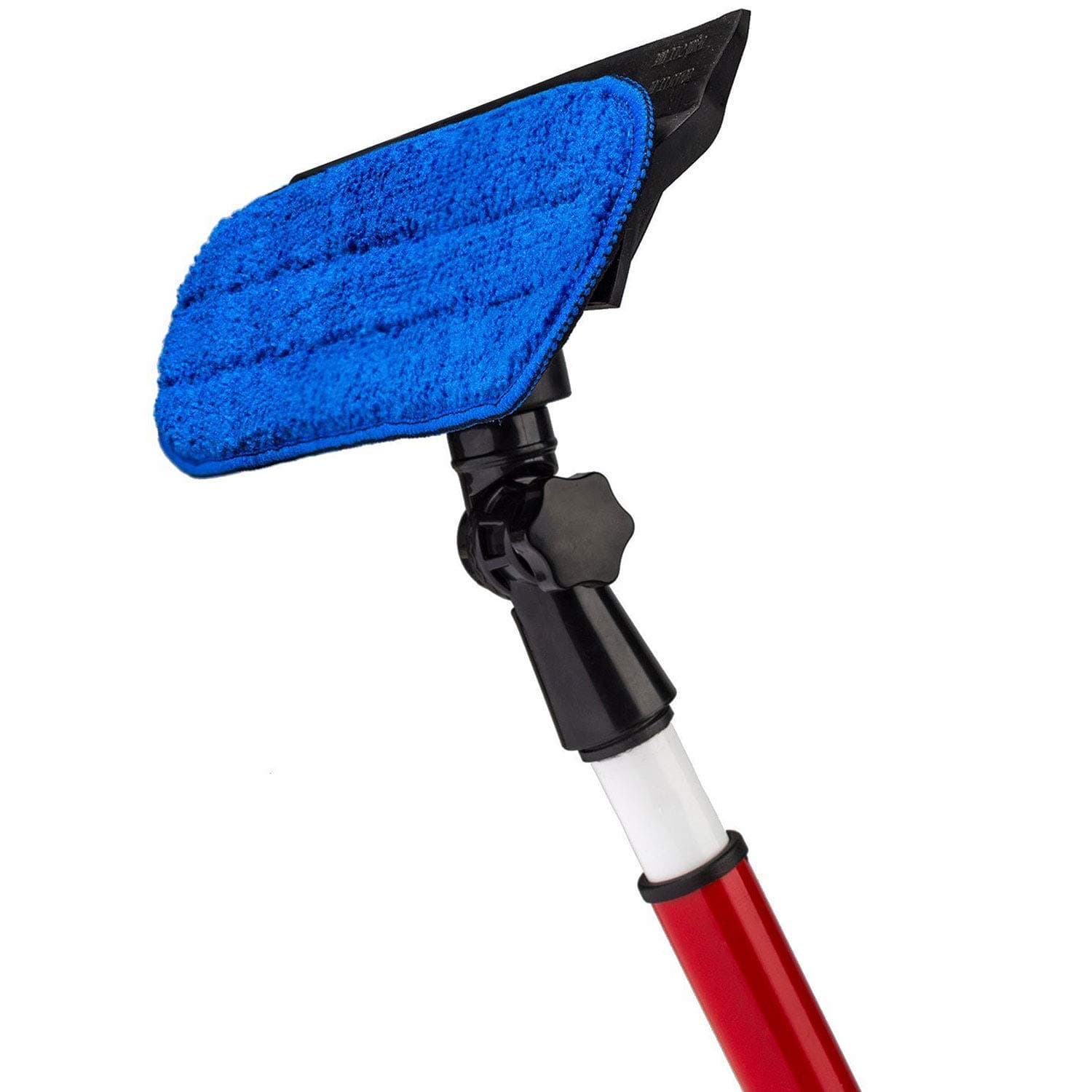 Tyroler Bright Tools Telescoping High Window Cleaner, Window Cleaning Equipment,2 in 1 Microfiber Cloth and Rubber Squeegee 1.6 M Long Telescopic Pole, Best for Long Reach Window