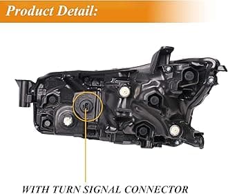 LED Headlights Assembly Compatible with 2024 2025 Toyota Camry LE SE 2.5L l4 Single Projector LEN Head Lamps Pair, Driver and Passenger Side, Replacement for 81150AQ010, 81110AQ010