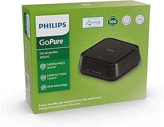 Philips Black GoPure 5212 Car air purifier (Black) With HEPA and HESA Filter.