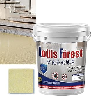 Generic High-Gloss Marble Effect Epoxy Floor Paint, Water-Based, 10KG, Floor Paint, Quick-Dry, Non-Slip, Wear-Resistant, Waterproof, Self-Leveling, Concrete, Tiles, Marble, Indoor and Outdoor
