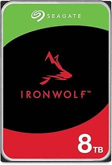 IronWolf 8TB NAS Internal Hard Drive HDD – 3.5 Inch SATA 6Gb/s 7200 RPM 256MB Cache for RAID Network Attached Storage – Frustration Free Packaging (ST8000VNZ04/N004)