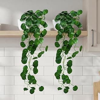 fancymart Artificial Vine Plant Falling with Pot: Pack of 2 (Natural Touch & Feel) - Home Décor and Office Decor with Small Size Pot - Small Faux Plants for Home Decor - Size 45 X 17 X 7 CM