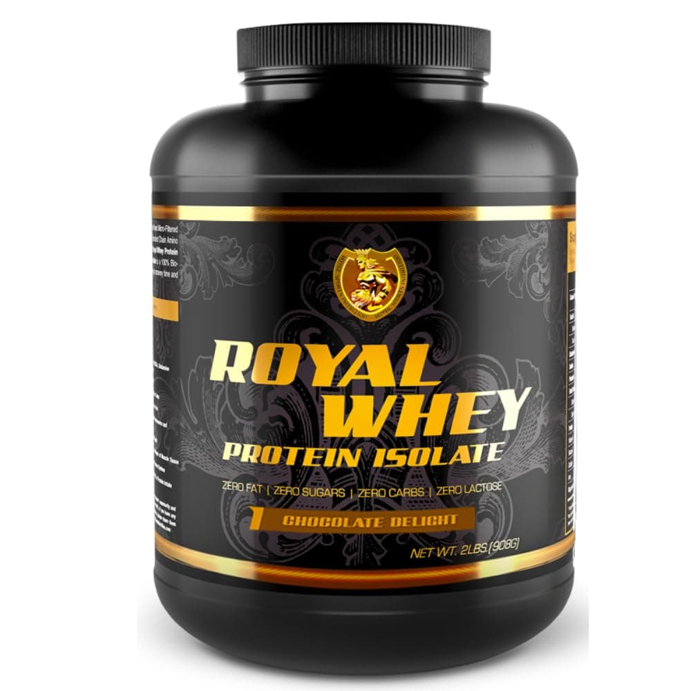 RSN Royal 100% Isolate Protein Powder | 27g Protein Isolate | 0 Sugar | 1g Carbs | 5 lbs | 76 Servings | Chocolate Delight