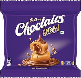 Cadbury Choclairs Chocolate Gold Candy, 140G (25 Pieces - 5.5 Gram Each)