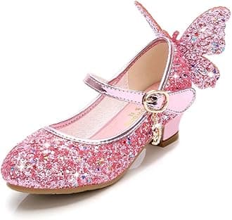 Girls Princess Shoes Toddlers Sequin Sweet Bows Sandals Little Girls Party Pumps Sparkle Wedding Dress Shoes