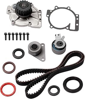 Scitoo New Timing Belt Water Pump Tensioner Gasket Set Fits 1998-2010 Volvo V40 V70 XC70 XC90 C70 S40 S60 S70 S80 1.9L 2.3L 2.4L 2.5L Engine