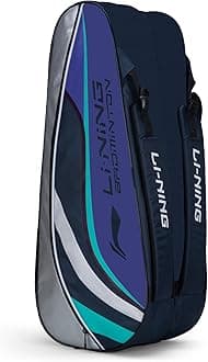 Li-Ning Panther Double Zipper Polyester Badminton Kit Bag | Stash Pocket | Ample Storage | Unisex - Men, Boys, Girls, Women