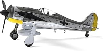 Focke-Wulf Fw 190A-8 1/72 Metal Fighter Model Classic German WWII Military Finshed Diecast Aircraft Model Prebuilt Kits with Display Stand for Collection or Gift