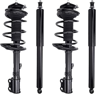 PHILTOP Rear Struts Assembly Shock Absorber Direct Replacement for RAV4 2000 2001 2002 2003 2004 2005, Quick Suspension 171454、171453、37199 * 2, Struts with Coil Spring Assemblies SAA197 Set of 4