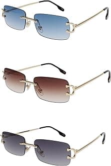 FLAWLESS EYEWEAR Men Women Classy Elegant Sophisticated Style Clear Lens EYE GLASSES Gold Rimless Frame