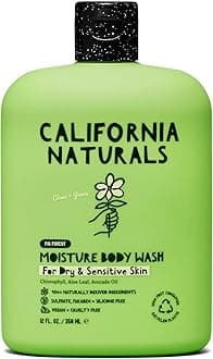 California Naturals Moisture Body Wash, Gentle Shower Gel Cleanser for Dry, Sensitive Skin, Moisturizing, Hydrating, Natural, Vegan, Paraben & Sulfate Free Body Moisturizer for Women & Men, 12 fl oz