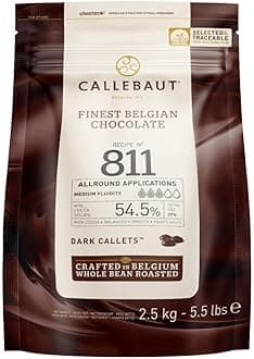 Callebaut Belgian Dark Couverture Chocolate Semisweet Callets, 54.5% - 5.5 Lbs
