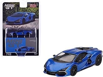 1:64 Scale Diecast Model Car Compatible with Lamborghini Revuelto Blu Eleos Limited Edition by Mini GT MGT00748
