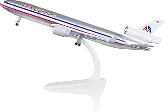 Lose Fun Park 1/300 MD11 American Plane Diecast Airplane Model Plane for Adults Collection Office Desktop Decoration Birthday Gift