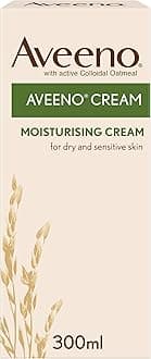 Aveeno Moisturising Cream (1x 300ml), Nourishing Body Lotion with Hydrating Colloidal Oatmeal, Full Body Moisturiser for Dry and Sensitive Skin, Suitable For Adults and Babies From 3 Months