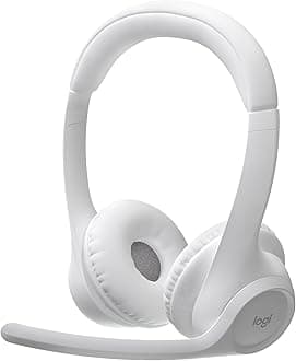 Zone 300 Wireless Bluetooth Headset With Noise-Cancelling Microphone, Compatible with Windows, Mac, Chrome, Linux, iOS, iPadOS, Android - Off-White