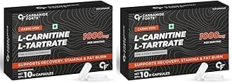Carbamide Forte L carnitine L-Tartrate 1000mg Capsules for Men & Women | Pre Workout Supplement - 10 Veg Capsules (Pack of 2)