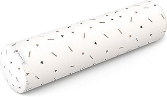 Cherilo Memory Foam Soft Baby Bolster Pillow Cushion for Side Support, Neck Support with Removable & Washable Cover, White