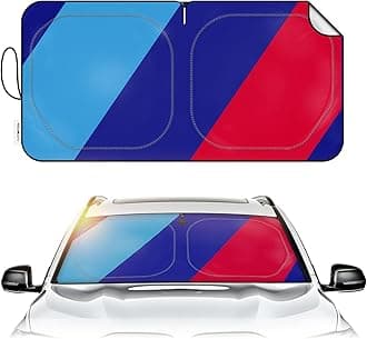 Car Windshield Sun Shade Blocks UV Rays Sun Visor Protector, Blue Material, No Reflected Glare, Sunshade for X1 X3 X5 (Blue)