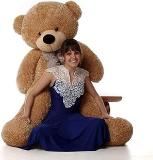 BHAGWATI SOFT TOY 7 Feet Teddy Bear Plush Stuffed Animals Soft Toys, Huggable Teddy Bear, Birthday Gift for Boys, Girls, Wife, Girlfriend, Women, Kids Valentine's Christmas Gift (7 Feet, Brown Cool)