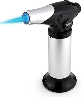 THOUSAND OAKS BARREL Foghat Cocktail Smoker Torch - Handheld Refillable Culinary Butane Powered Kitchen Blow Torch Food Lighter Gun, Creme Brulee Torch