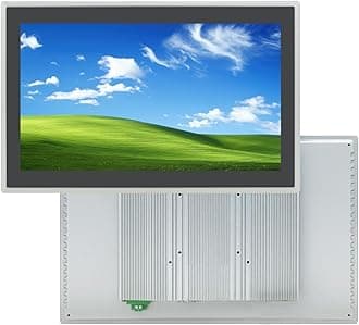 15.6 inch Capacitive Multi-Touchscreen Industrial Embedded Win-10 PC Monitor, IP65 Screen with 10 Points Touch Display, i5+RAM 8G+256G SSD, Integrated Phoenix2pin, HD-MI-Out & USB Ports