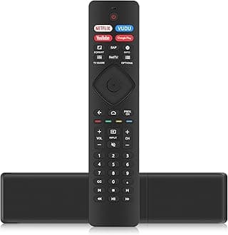 Replacement for Philips TV Remote Control, Compatible with All Philips Android LED/LCD/HDTV/UHD Smart TVs (NH800UP)