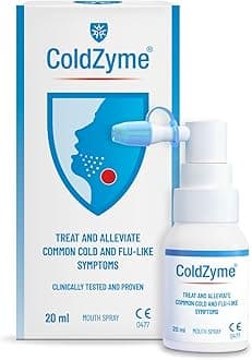 ColdZyme Mouth & Throat Spray – Reduces a Cold by up to 4.5 Days | Deactivates Viruses | Use at First Signs (Scratchy Throat, Runny Nose, Malaise, Headache, Coughing) | Menthol Flavour 20 ml