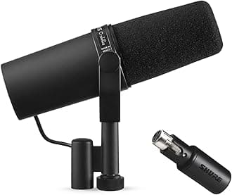 Shure SM7B, Cardioid Studio Microphone + Shure MVX2U XLR-to-USB Digital Interface with Headphone Jack