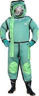 Professional Beekeeper Suit, Ventilated Beekeeping Clothing with 3 Cooling Fans and HD Mask, Joint Protection and Special Glove Design, Make Sure No Bees Get In, for Man Woman