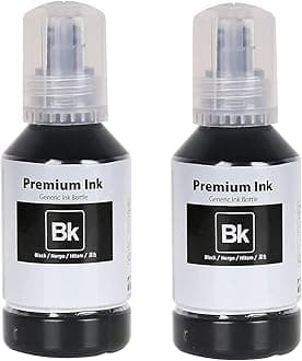 Compatible with Epson 005 (127ML) Black Pigment Refill Ink (Pack of 2) for EcoTankM1100, M1120, M1140, M1170, M1180, M2140, M2170, M3140, M3180