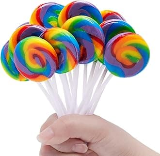 Rainbow Swirl Lollipops