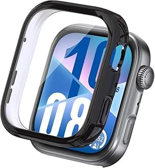 for HUAWEI Watch FIT 4 Case, Case with Screen Protector, Soft TPU Full Coverage Screen Cover, [Touch Sensitive] [Scratch-Resistant] [HD Clear] [Full Protection]-Black