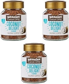 Beanies Coconut Delight Flavour Instant Coffee 50g, 3 Pack