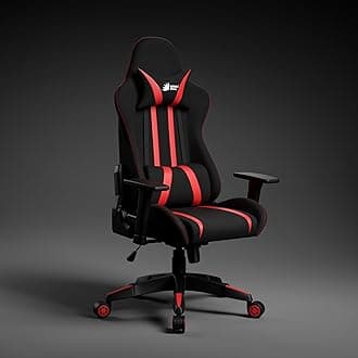 Green Soul Beast Racing Edition Ergonomic Gaming Chair with Premium Fabric & PU Leather, Adjustable Neck & Lumbar Pillow, 3D Adjustable Armrests & Strong Nylon Base (Black & Red)Installation Provided