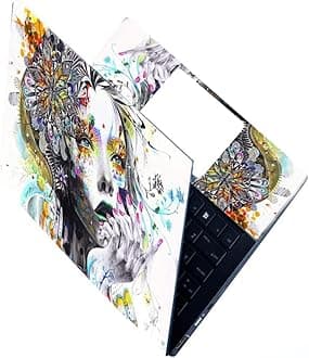 ANCIARY Full Laptop Skin Stickers HD Quality Sticker for Laptops Upto 15.6" Compatible with Apple/Dell/HP/Lenovo/Acer/Asus/Sony (Dustproof|Waterproof|Scratchproof|Reusable) - Women BW FL