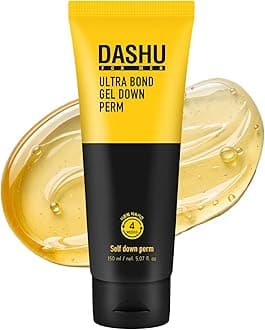 - DASHU Down Perm Cream for Men 3.5oz - Korean Hair Straightening Perm Kit, Ultra Bond Gel, Helps Tame Frizzy Hair, Premium Perm Solution, 10-Minute Quick Down Perm, Long-Lasting Hold
