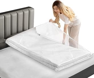 Esoes Large Vacuum Storage Bags Waterproof Sealable Vacuum Seal Mattress Bag with Zip Reusable Space Saver Bags for Mattress,Clothes, Compress Mattress By 85%, No Vacuum Pump (180x85cm)