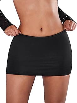 Women's Casual Elastic Waist Solid Bodycon Mini Skirt Streetwear