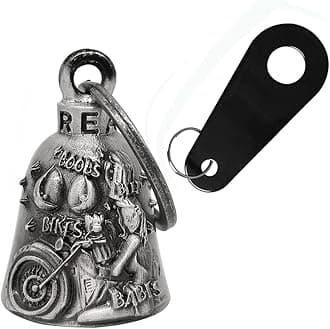 Colorful Motorcycle Bell with Hanger for Biker, Good Luck Biker Bells & Motorcycle Accessories, Key Chain for Luck