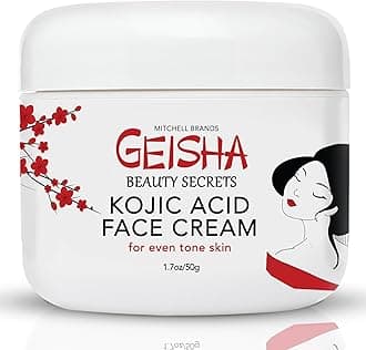 OMIC Geisha Kojic Acid Cream - 1.7 fl oz / 50 ml - Skin Brightening Cream for Face, Body, Hands - with Glycolic Acid