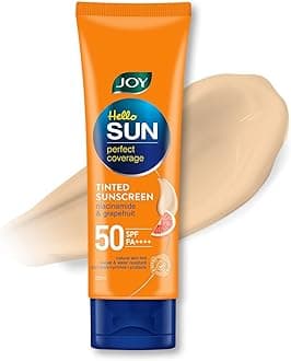 Joy Natural Tone Tinted Sunscreen SPF 50 PA+++ INVIVO Tested with Niacinamide For Normal & Oily Skin (50ml) | Mattifying, Water Resistant & Easy Blending Face Sunscreen for Sun Protection