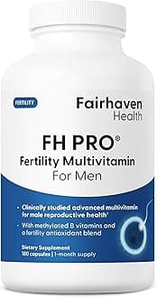 FH Pro for Men | Clinically Studied Premium Prenatal Fertility Supplements for Men | Male Fertility Supplements | Count and Motility Support Pre-Conception for Him | 180 Capsules