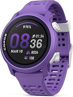 COROS PACE 3 Sport Watch GPS, Lightweight and Comfort, 15 Days Battery Life, Dual-Frequency GPS, Heart Rate, Navigation, Sleep Track, Training Plan, Run, Bike, and Ski (Violet Silicone)