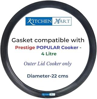 Gasket compatible with Prestige Popular Pressure cooker (4 Liters)
