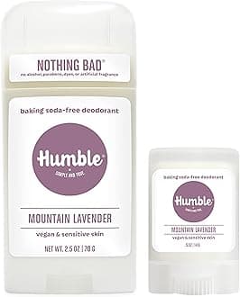 Brands All Natural Vegan Aluminum Free Deodorant Stick for Sensitive Skin, Sensitive Mountain Lavender Deodorant Full & Travel Pack
